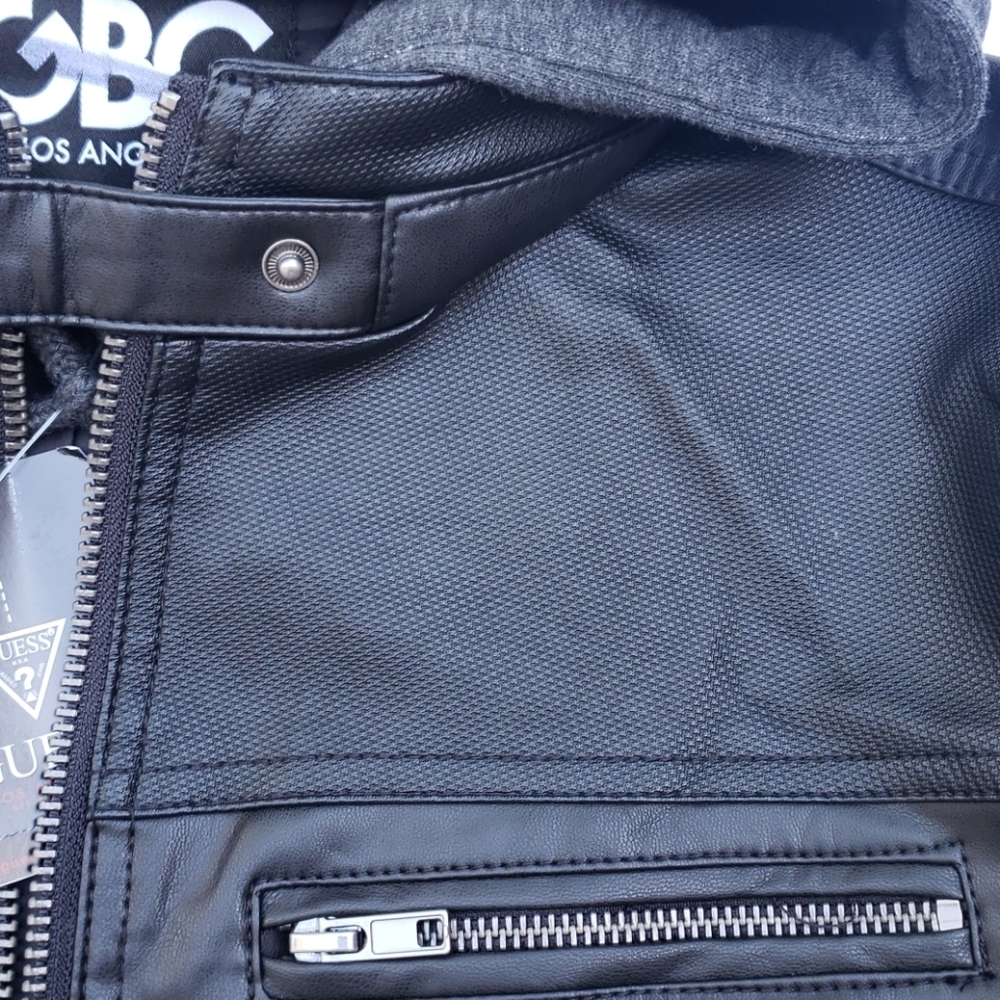 NEW G by GUESS Mando Faux-Leather Jacket SZ S - Picture 4 of 5